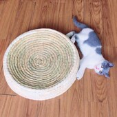 大号碗形猫抓板大猫窝编织耐磨猫玩具用品藤窝柳编猫碗磨爪猫抓盒