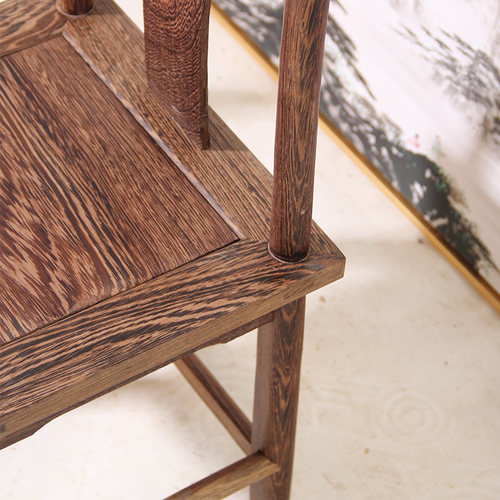 中式鸡翅木官帽椅实木椅靠背椅子儿童凳茶几靠背椅灯挂椅李氏明株