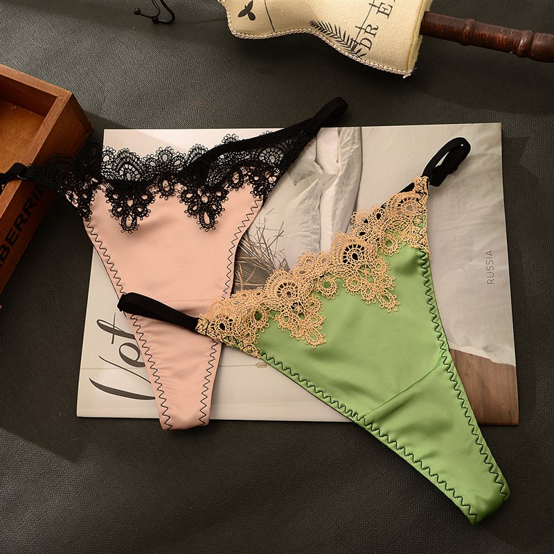 新款个性内裤女迷人性感蕾丝低腰舒适透气可调节系带三角短裤女