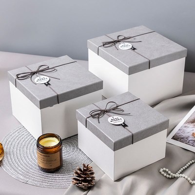 正方形礼物包装盒子超大生日简约创意伴手礼盒高级感伴手礼盒
