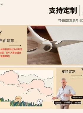 线条小狗卡通入户门地垫pvc耐脏免洗可擦进门地毯门口脚垫可裁剪