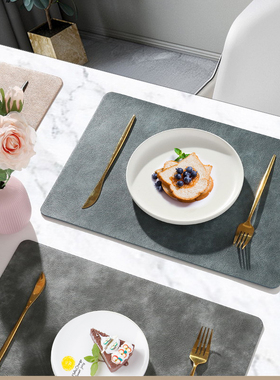 轻奢皮革西餐垫餐桌垫北欧隔热碗垫杯餐盘垫家用防烫防水防油耐热