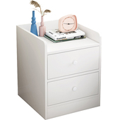 40CM厘米宽迷你超窄小型床头柜夹缝白色宿舍收纳木柜MS584