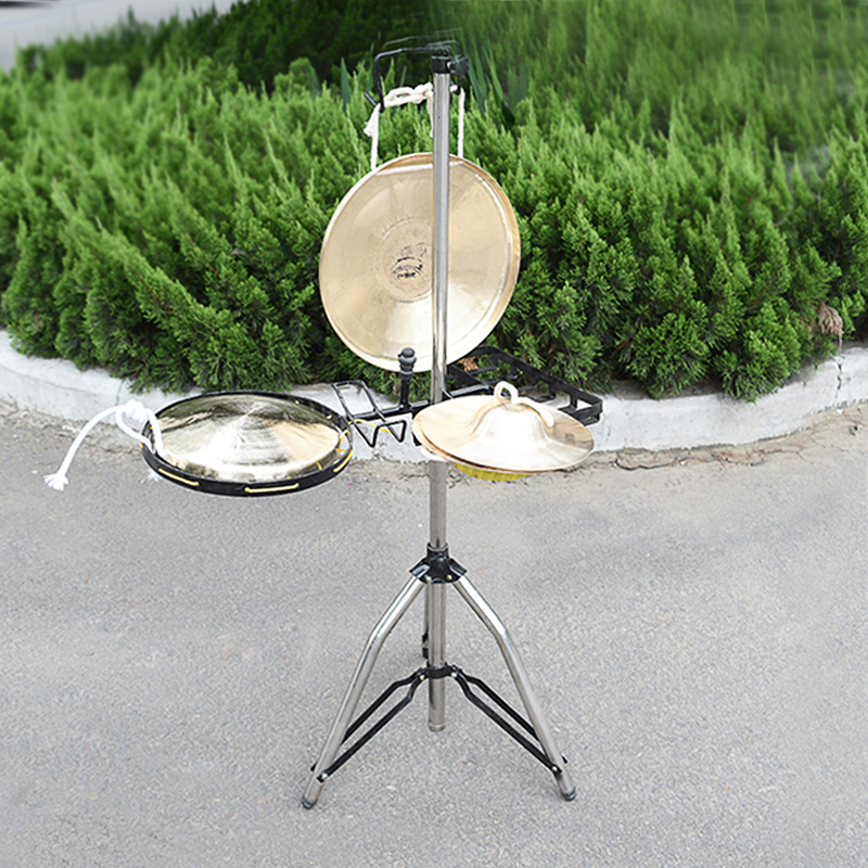 铜锣架不锈钢铜锣架一打三铜器架子锣鼓架戏剧打击乐器演出架子