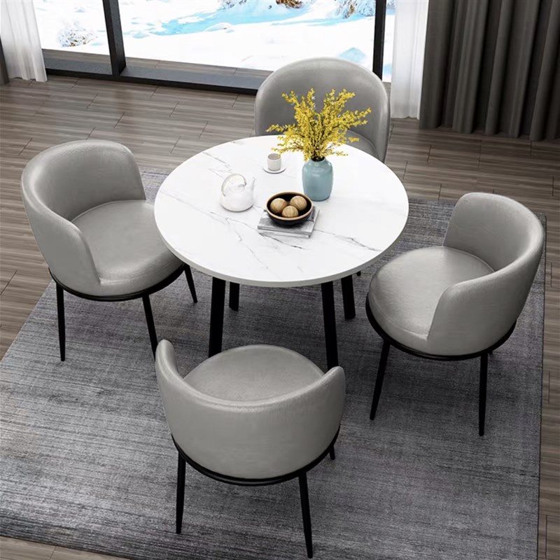 网红洽谈桌椅组合简约办公室店铺会客接待阳台小圆桌北欧休闲餐桌