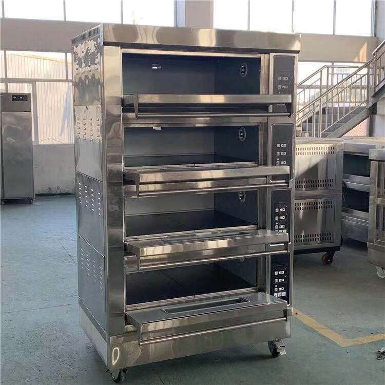 商用分层式烤箱  PIZZA OVEN4层独立控温8盘烤箱 Gas tray oven