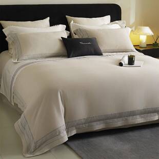 意式极简风高定纯色保暖寝具床品婴肤棉磨毛纯棉四件套克罗蒂娅