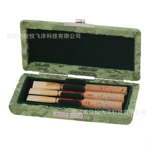 厂家 3只装丝绸双簧管哨片盒 绿色 乐器配件