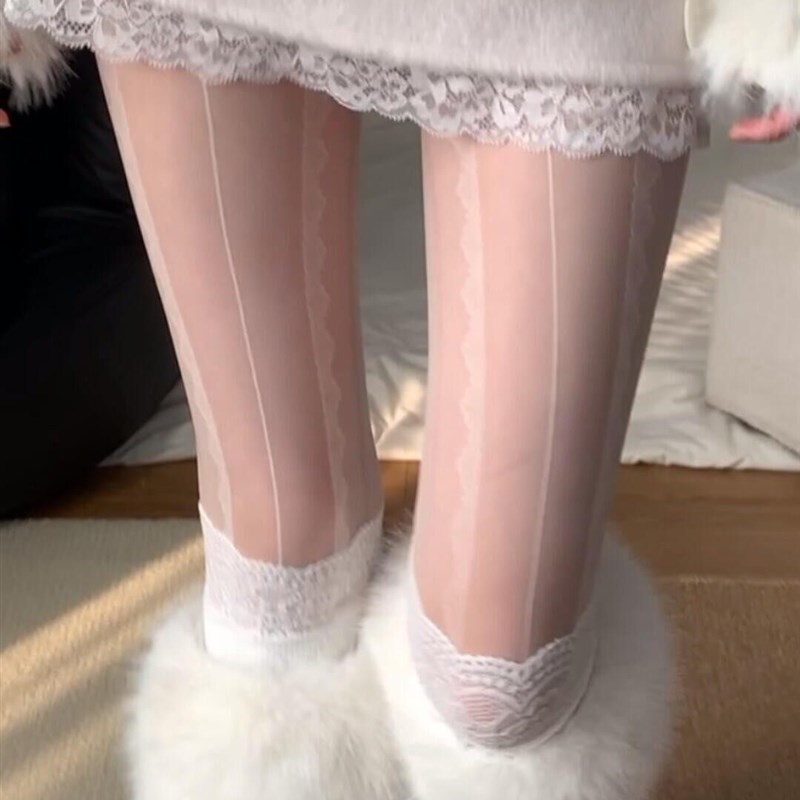 好看就完瞭!蕾丝白丝美到想哭~显腿长~显腿细~显高级~又纯又欲!