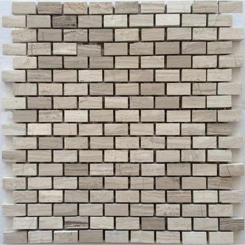 天然石材马赛克瓷砖大理石卫生间工字拼灰木纹小垒砖地砖浴室吧台