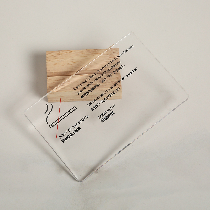 酒店客房请勿卧床吸烟床头牌温馨提示牌售楼部禁烟桌牌定制