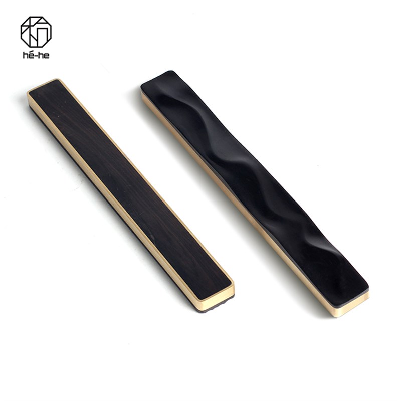 和合 镇尺 红木镇纸礼品定制配黄铜创意文房书法抄经小号纸压