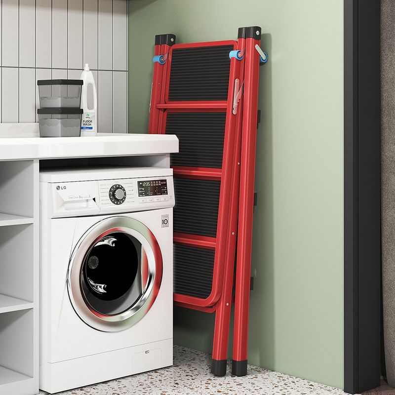 置地梯子晾衣架多功能两用免安装可折叠三四五步踏板梯子晾衣架梯