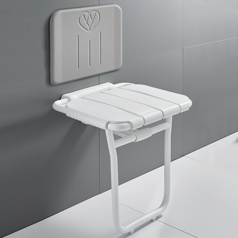 浴室折叠凳淋浴座椅墙壁挂式防滑靠背免打孔厕所老年人洗澡坐