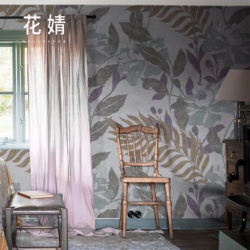 田园风花卉墙布客厅背景墙壁纸卧室温馨床头墙纸餐厅全屋定制壁画