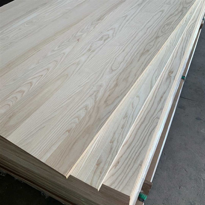 eo级水曲柳白蜡木直拼板指接板集成实木板材衣柜整体橱柜免漆板