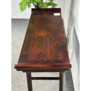 老挝大红酸枝交趾黄檀单抽翘头桌明清古典条案家具供桌佛台案几