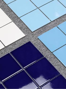 厂卫家直销光面格x子砖9797mm马赛克纯色泳砖生池间厨房阳台无品
