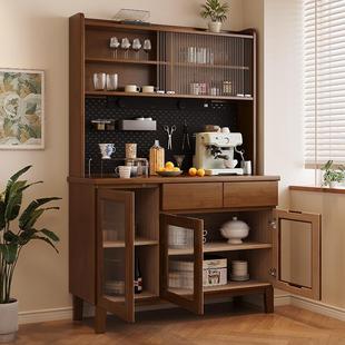 实木餐柜储物E80 E120柜房酒一体靠墙高柜置柜物架客厅家边用玄厨