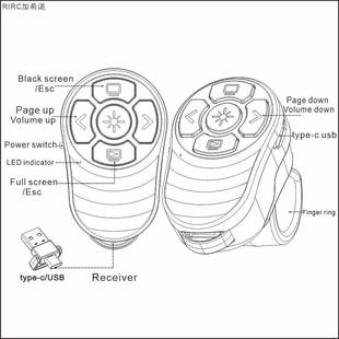 Lg-29新款指环翻页p笔可充电PT简报器源头fingPerresenter