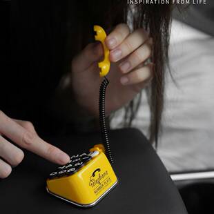 新款老电话临时停车牌复古电话号码牌创意汽车摆件手机留号挪车卡