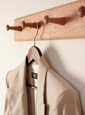 木质衣架10防个美式复古滑家用挂物架子酒店衣衣帽间实木收纳GHS