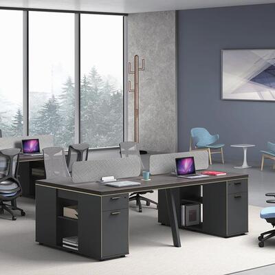 职员办合公桌椅组屏隔断办公桌2/4/6人位简约员工桌风YZY6SD0YZYS