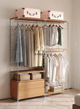 FEU多层收纳组装挂衣架子落地层卧室多柜帽间步入日式开放式V衣S