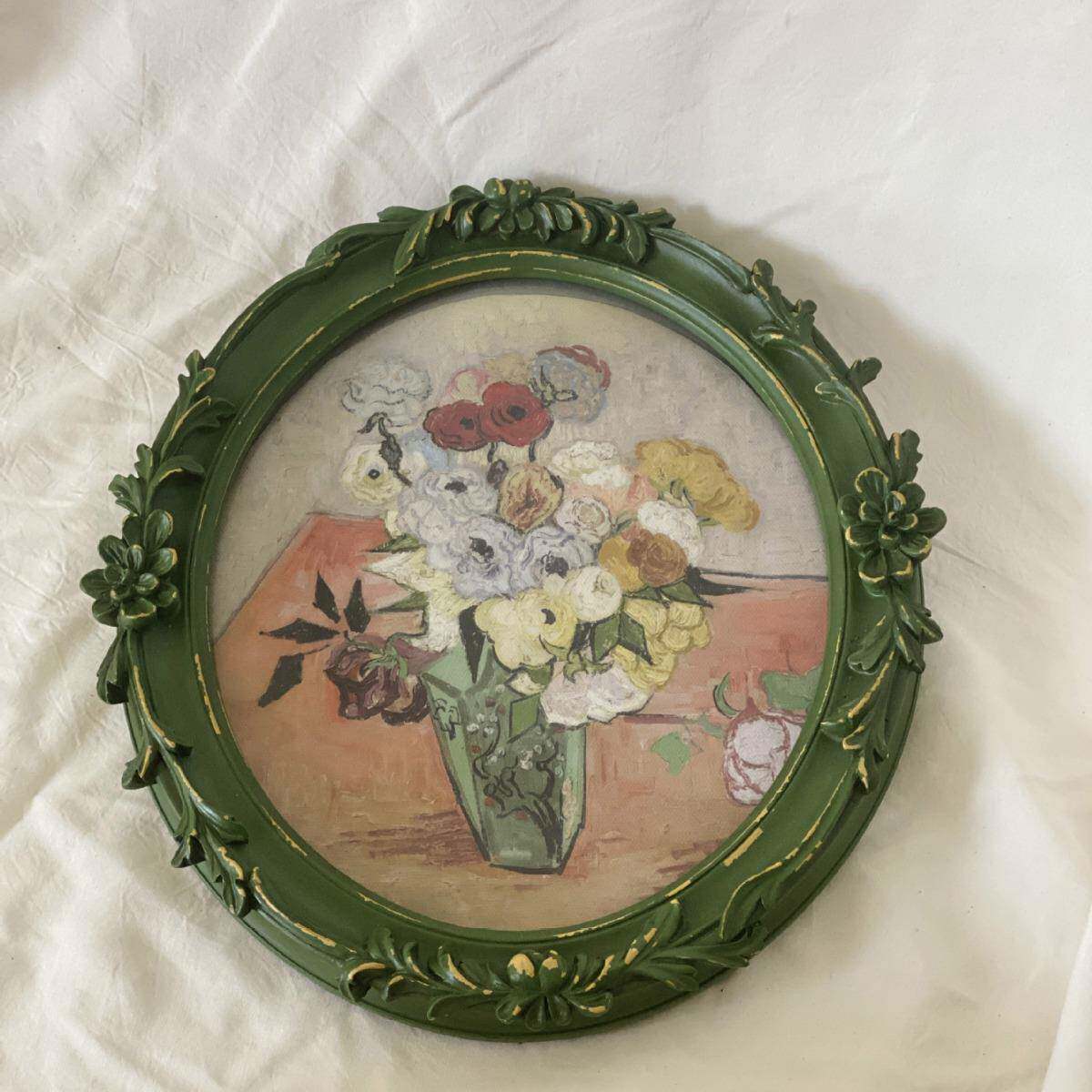 欧复古式绿色雕花树脂YX93D-1相框油画框照片墙客圆厅餐厅卧室组