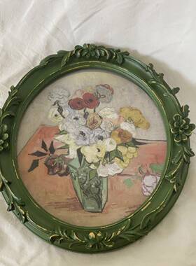 欧复古式绿色雕花树脂YX93D-1相框油画框照片墙客圆厅餐厅卧室组