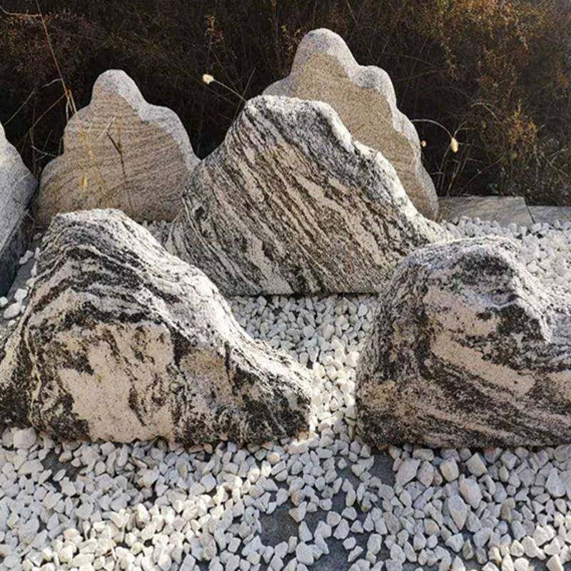 淘浪沙雪花岗岩广场园林庭院铺用大浪漠MPB流金地砖楼梯踏步清板