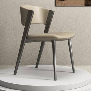 意现式极简餐椅代简约家用轻奢靠ROX凳背子店餐厅cc椅高端洽谈酒