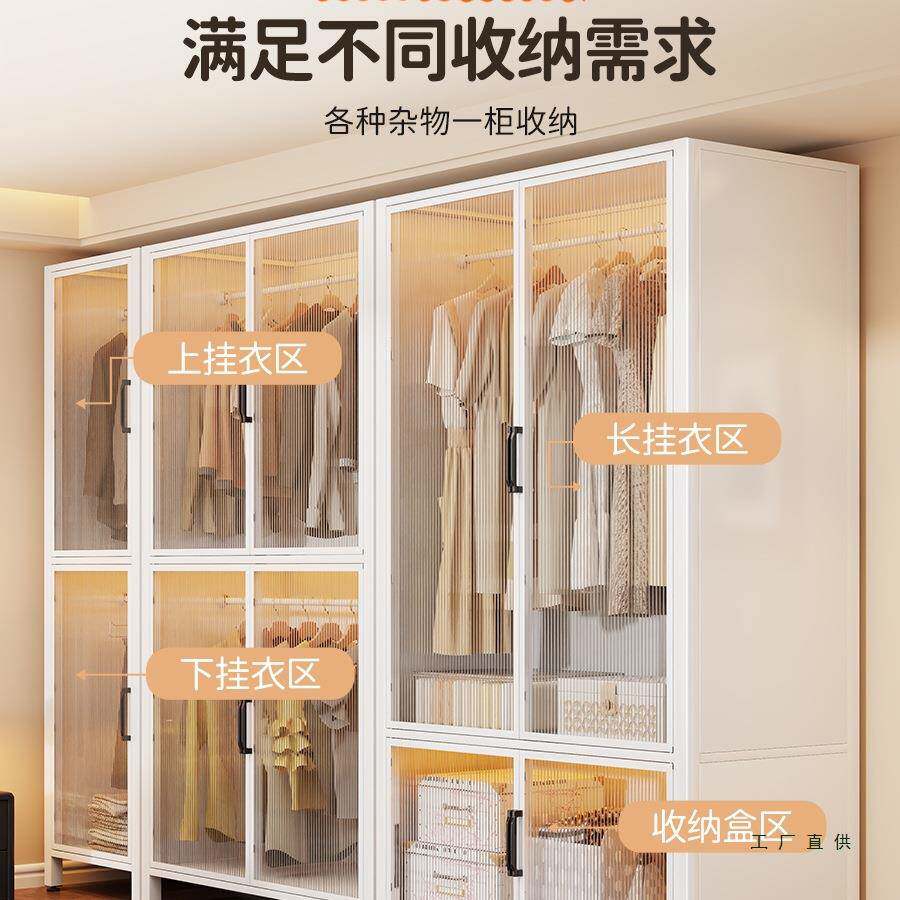 家柜用衣柜985卧收纳衣架储物简柜钢制室儿童多层置物易组装宝宝衣
