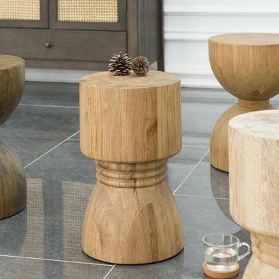 北ASB蝴美置古乡村复实木边几艺术木质飘窗物几蝶结沙漏棋子造型