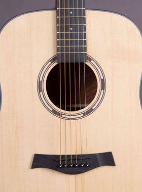 41寸正桶民谣吉他初学者云杉沙a比哑光正桶gui利tr41寸无标工乐器