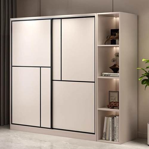 衣柜卧室家用025GMO新爆推拉门出租房2用易组简装结实耐用儿童款