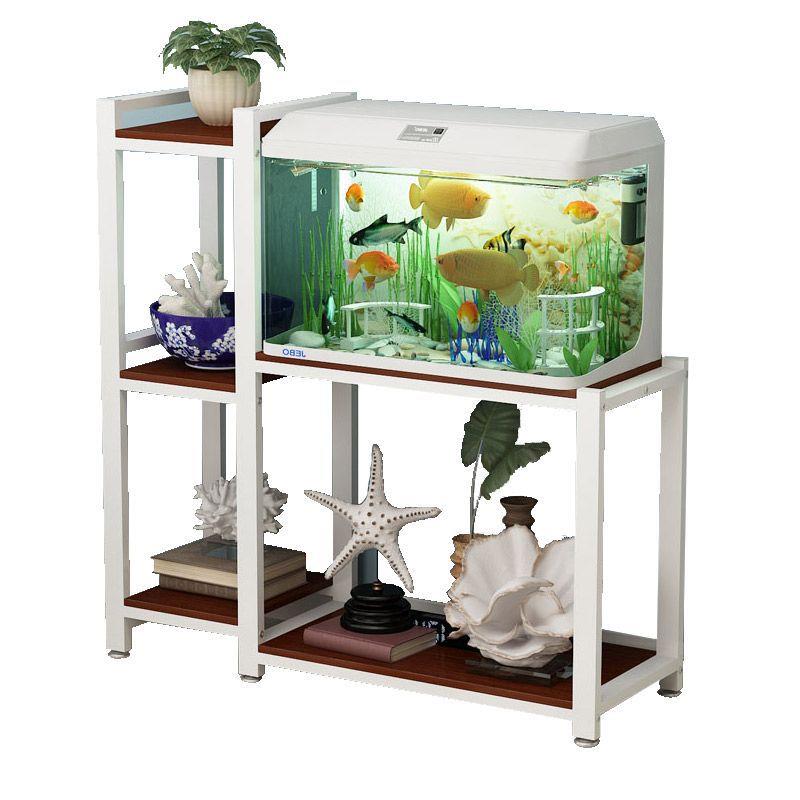 缸放鱼缸架子承重鱼DEX底小型客厅实木多柜层鱼缸底鱼座多层缸置