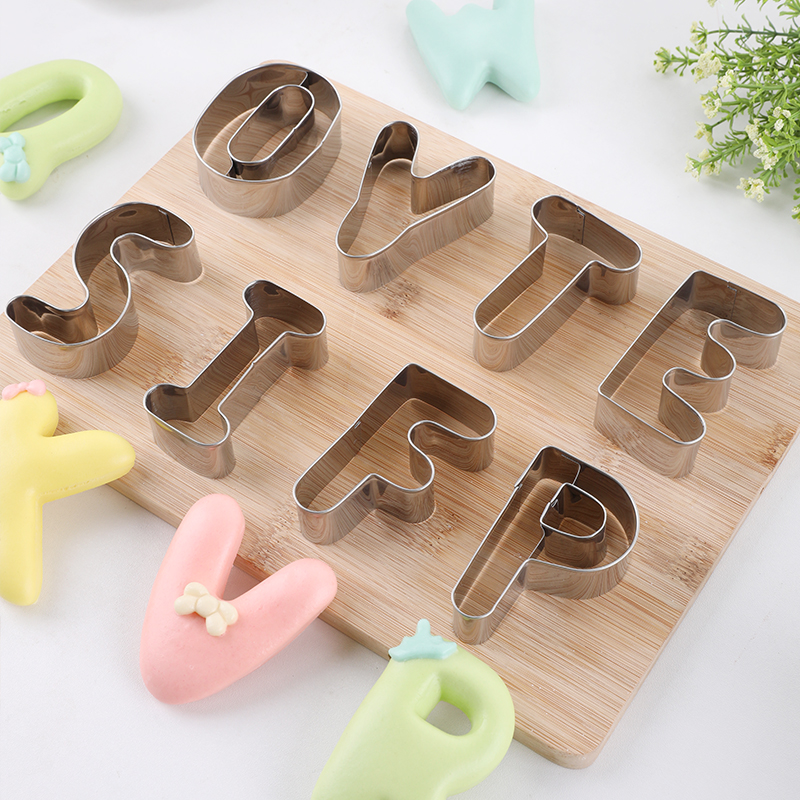 不锈钢 英文字母大小写一2个 馒头饼干模具家用面食花样DIY