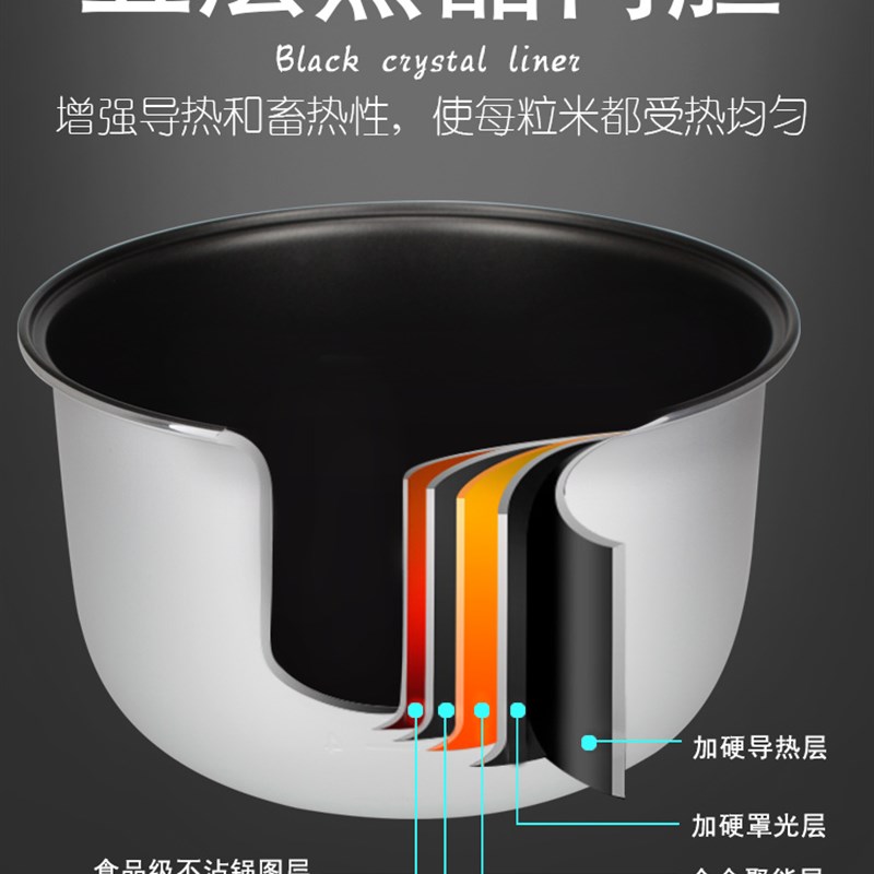 小型宿舍2L电饭煲2人家用2-3人全自动迷你普通老式电饭锅3-人5升