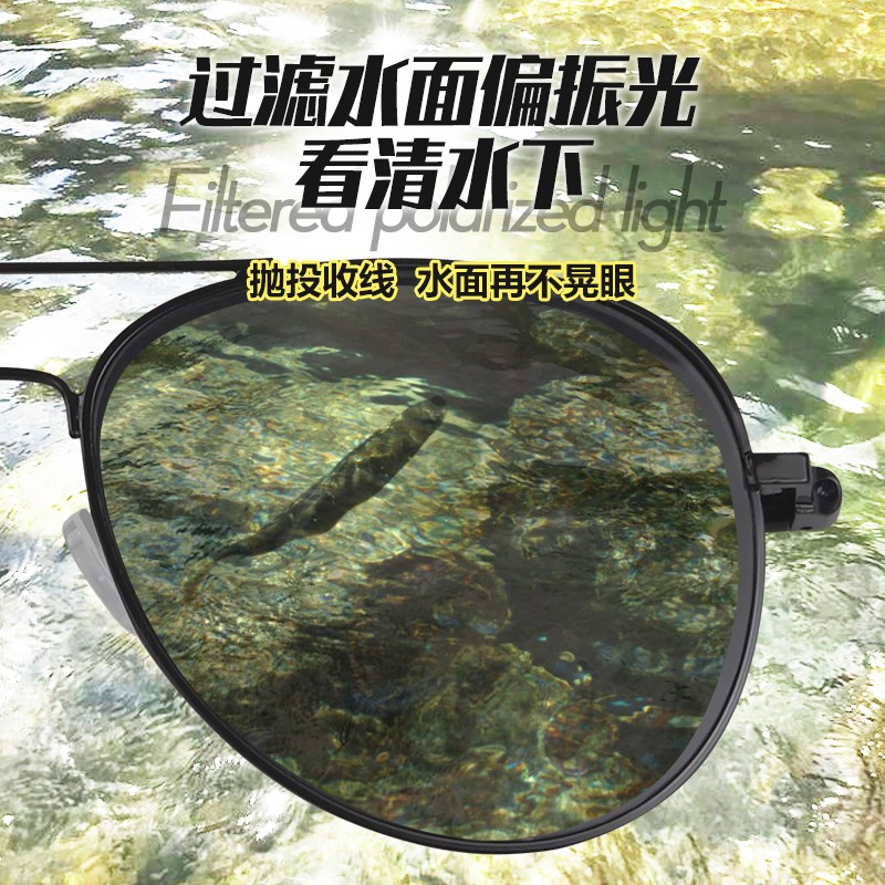 近视钓鱼眼镜看漂看水底偏光镜增晰放大镜墨镜开车太阳镜