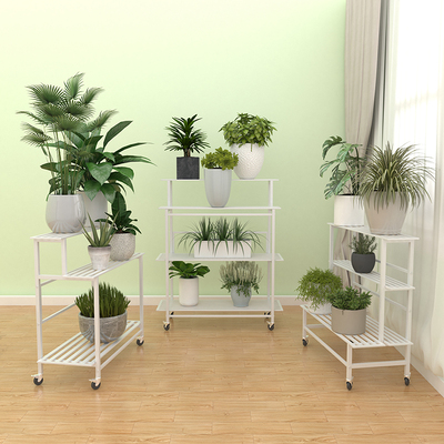 多层阳台花架阶梯落地式室外可移动层防锈铁艺花架子室内花盆架