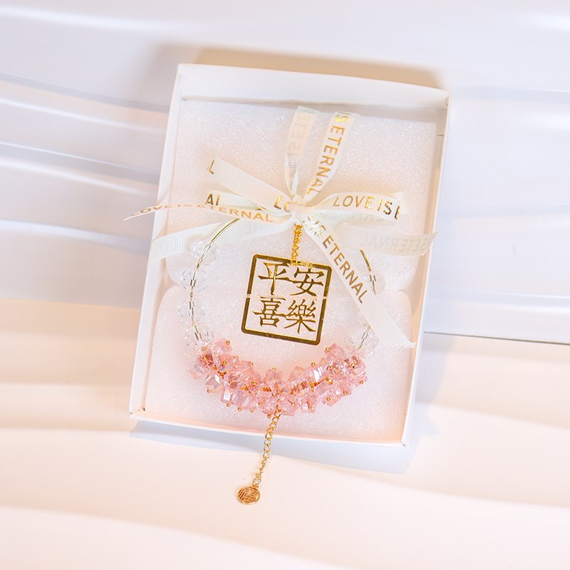 志趣马汽车载挂件平安喜乐吊坠水晶内装饰用品后视镜高级感链摆件