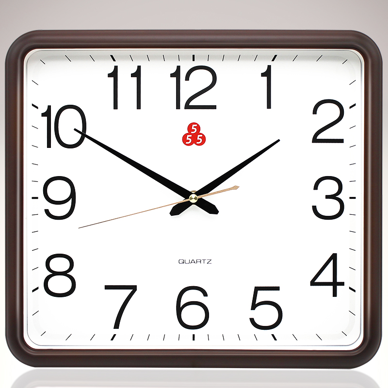 上海三五牌钟表挂钟客厅2023新款家用时钟挂墙石英钟现代简约方形