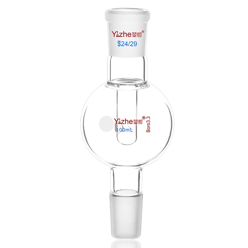翌哲牌 防泡沫球100 0ml/2转2标口2/29防爆瓶缓冲瓶化学实验器材