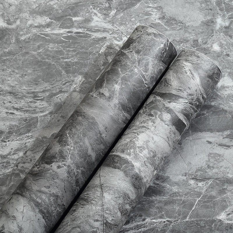 石纹贴纸墙纸自粘壁纸背景灰色仿真3d立体墙贴防水大理石岩板装饰