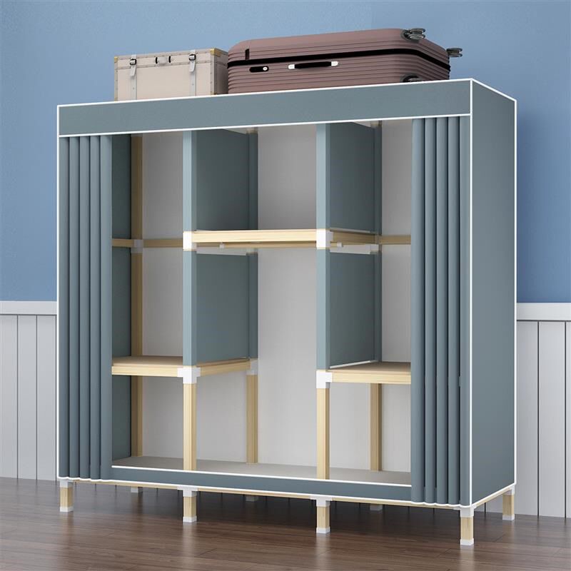 布柜结实简易超大容量卧室用框架出租房用耐用牛津布衣柜家用组装