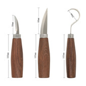 木工雕刻套装 圆柄胡桃木雕刻刀 勺子刀 刮木刀 削木刀
