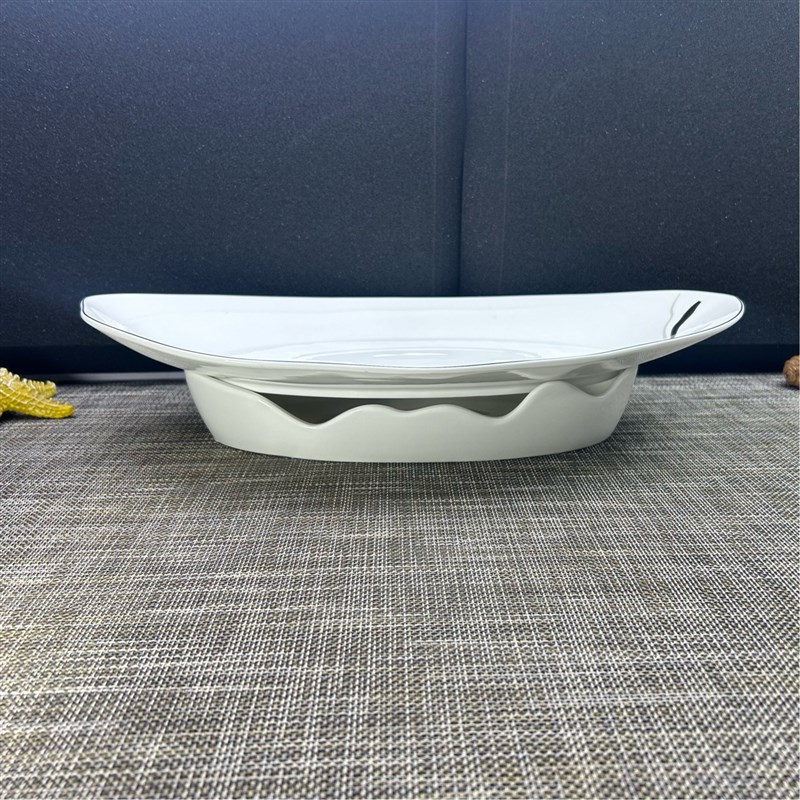 蜡烛加热炉大尺寸鱼盘酒店会所创意中式餐具保温菜盘商用蒸鱼盘子