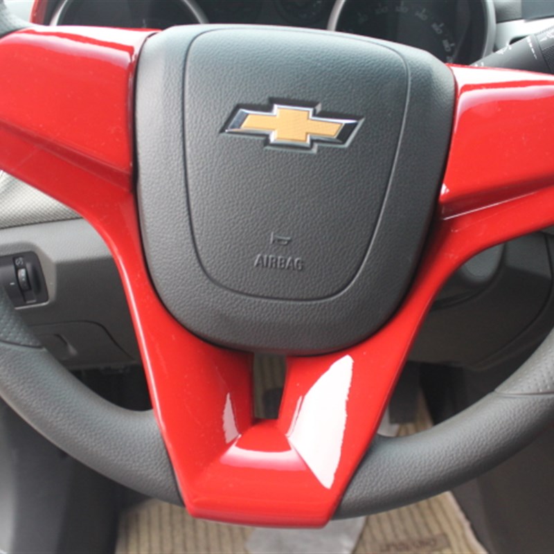 于09-1款雪佛兰经典科鲁兹方向盘改装桃木碳纤维防护亮片贴