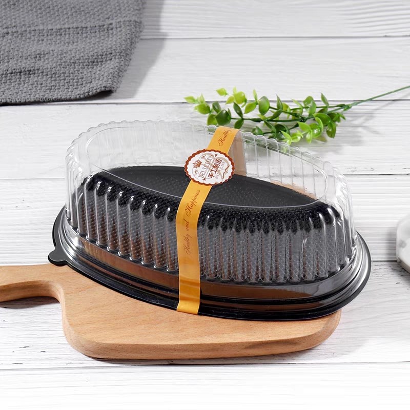 轻乳酪芝士蛋糕盒大号椭圆形盒加厚烘焙一次性打包盒